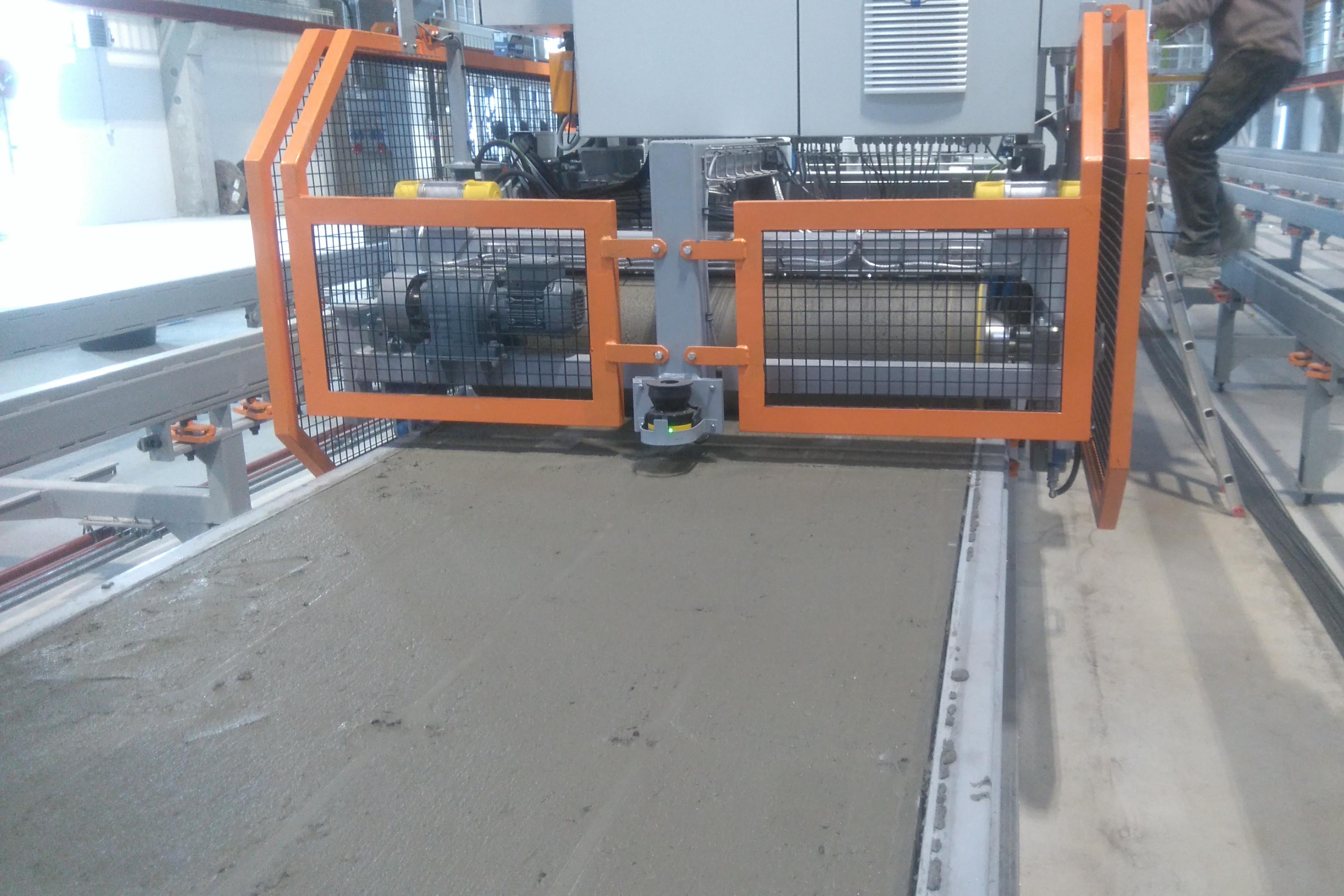 Automated laying of concrete